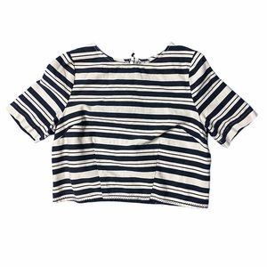 Stylus structured striped crop top